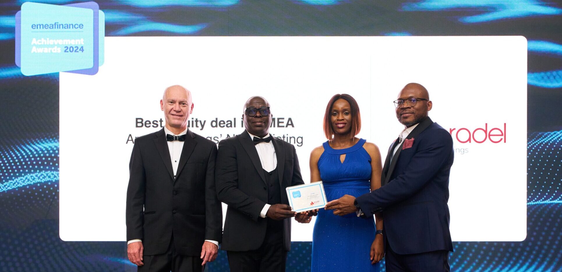 Aradel Holdings Plc Wins “Best Equity Deal in EMEA” at EMEA Finance Achievement Awards 2024